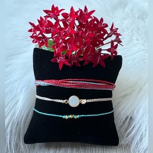 🌊🌸PURA VIDA Bracelets Set Of 3 Adjustable